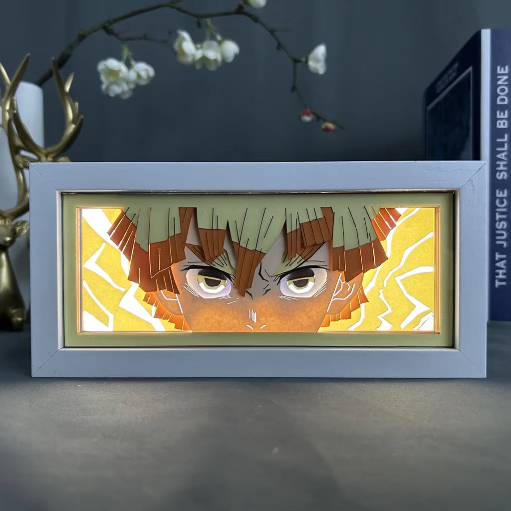 Cartoon Visual Night Lights LED Demon Slayer Tanjirou Zenitsu Albedo Satoru Gojo Lamp Anime Nightlight Color Changing Desk Lamp